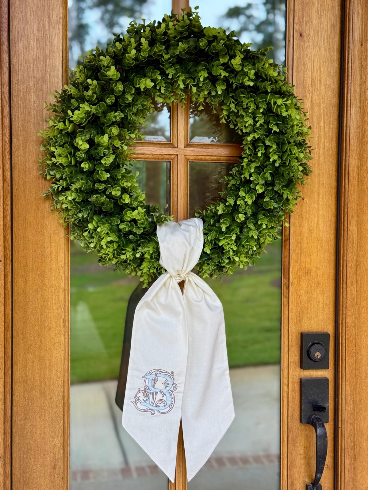 Vintage Vine Wreath Sash | Ivory